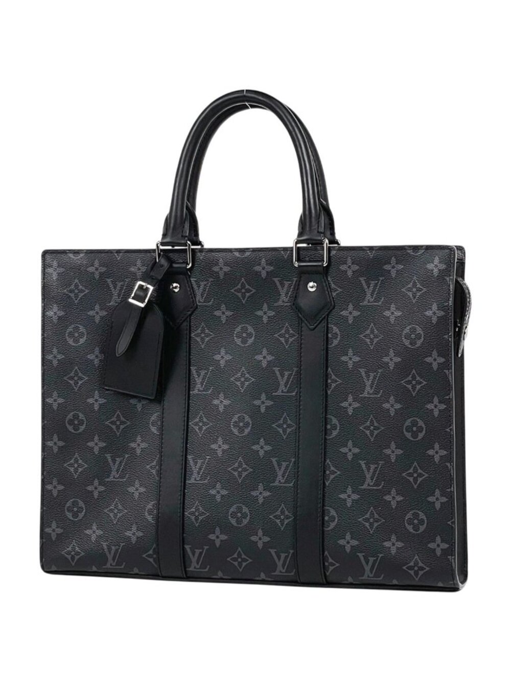 Louis Vuitton Sac Plat Horizontal Zip Business Bag Monogram Eclipse Noir